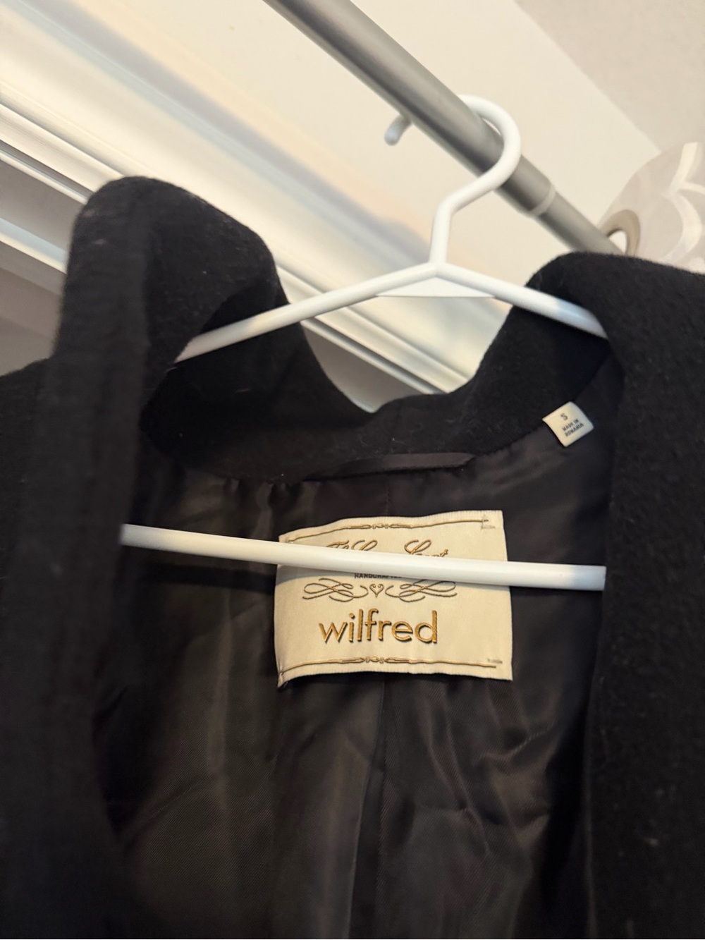 Wilfred Black Wool-Blend Pea Coat
